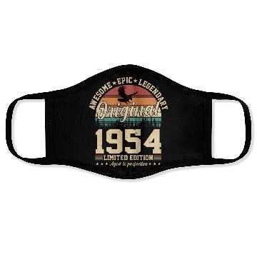 Discover 1954 Vintage Birthday Face Masks