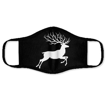 Discover Reindeer silhouette deer antlers Christmas Face Masks