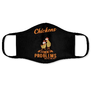 Discover Chickens Chicken Farm Farmer Face Masks