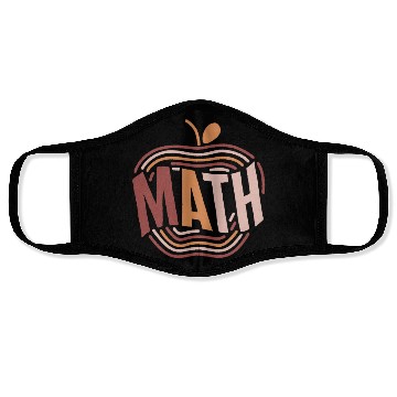 Discover Mathematics Face Masks, Math Apple Cute Face Masks, Math