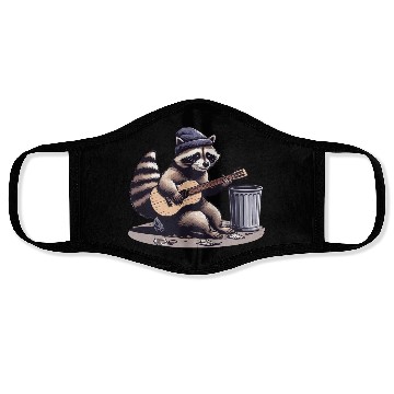 Discover The musical raccoon Face Masks