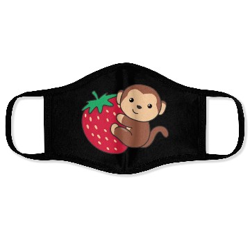Discover Monkey With Strawberry Cute Monkeys With Fruits Face Masks