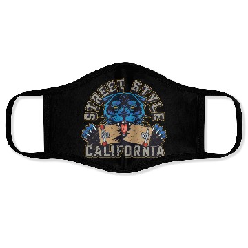 Discover Skateboarding Street Style California Face Masks