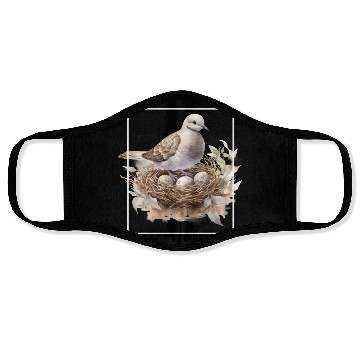 Discover Quail Bird With Eggs Face Masks