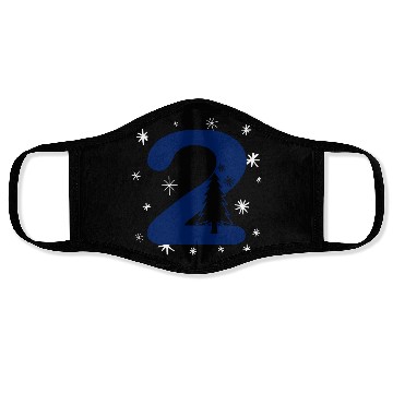 Discover Second Christmas Number 2 - Nr. Two Face Masks