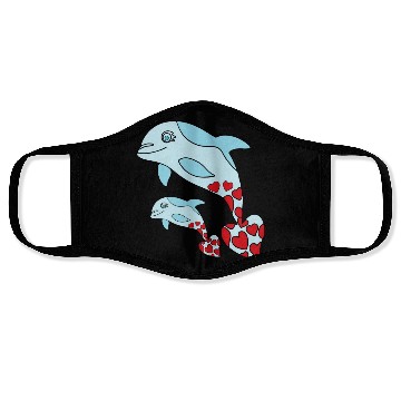 Discover The Endearing Dance of Dolphin Mom and Kid Face Masks