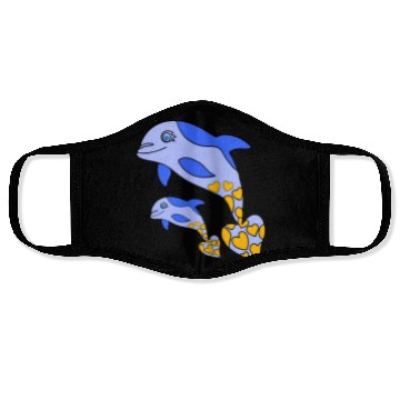 Discover The Endearing Dance of Dolphin Mom and Kid Face Masks