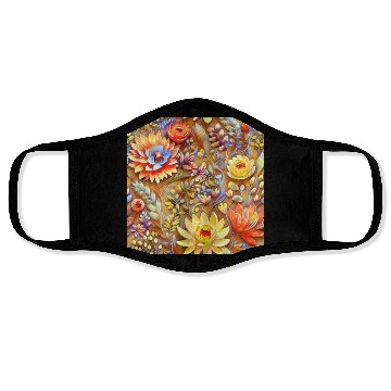 Discover Impressionist Blossoms Tapestry Face Masks
