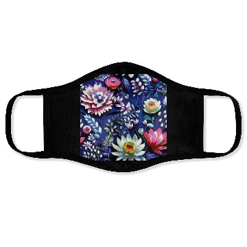 Discover Midnight Floralscape Face Masks