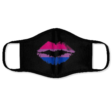 Discover Bisexual Pride Flag LGBTQ Lips Face Masks
