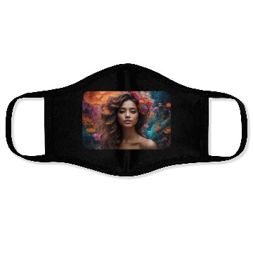 Discover Enchanted Eco-Trip: Nature's Psychedelic Embrace Face Masks