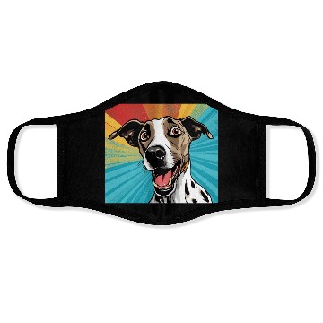 Discover Cute Colorful New Whippet Face Face Masks