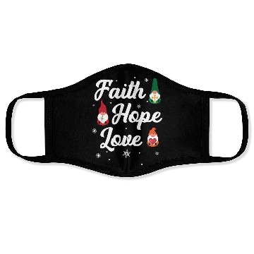 Discover Faith Hope Love Religious Family Christmas Gnome Face Masks