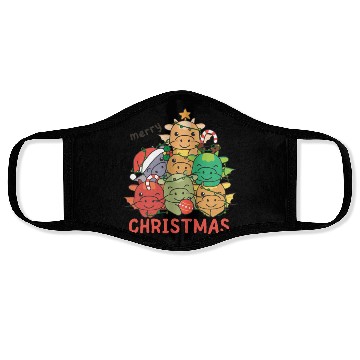 Discover Dragon Christmas Tree Merry Christmas Face Masks