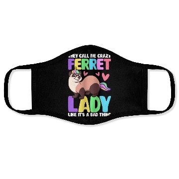 Discover Female Ferret Lover Face Masks