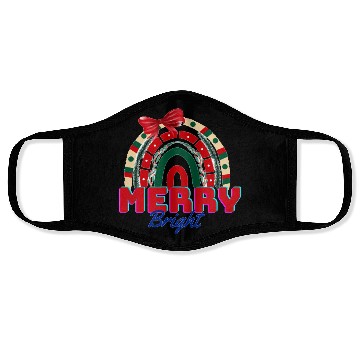 Discover Merry and bright, rainbow art Face Masks