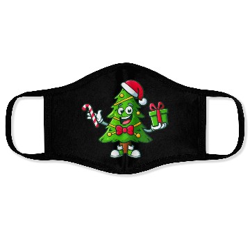 Discover Funny green tree Face Masks