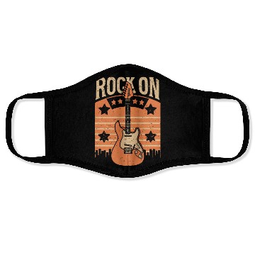 Discover Rock On Vintage Guitar Face Masks