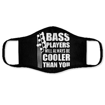 Discover Funny Bass Guitar Player Instrumentalist Face Masks
