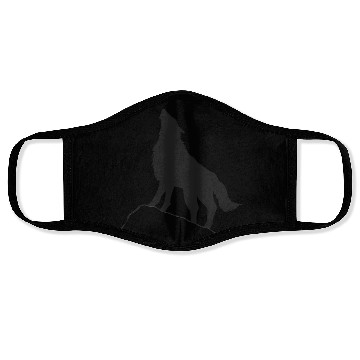 Discover Howling Wolf Silhouette Face Masks