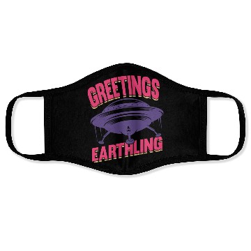 Discover Alien, Aliens, UFO, UAP, Space Unknown Flight Face Masks