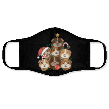 Discover Guinea Pig Christmas Tree Funny Animal Face Masks