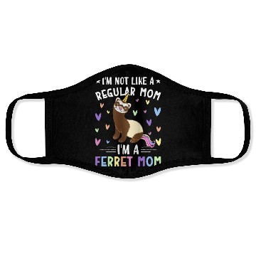 Discover Female Ferret Lover Face Masks