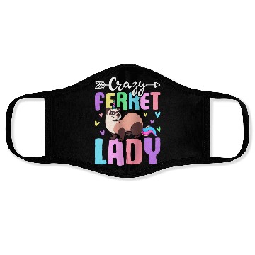 Discover Female Ferret Lover Face Masks