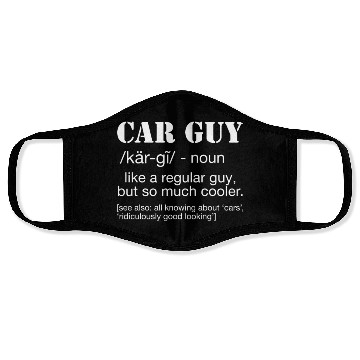 Discover Car Guy Definition Funny Car Guy Face Masks