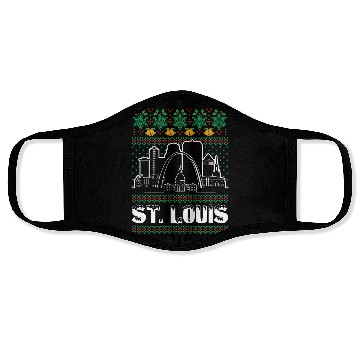 Discover St. Louis Missouri Ugly Christmas Face Masks