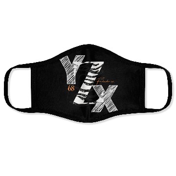 Discover YZX lettering graphic Face Masks