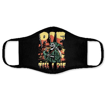 Discover Pie till i die | cupcake & cookies grim reaper Face Masks