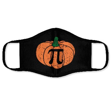 Discover Distressed Pumpkin Pi Math Teacher Haloween Face Masks