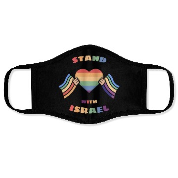 Discover LGBTQ community STANDS WITH ISRAEL Face Masks