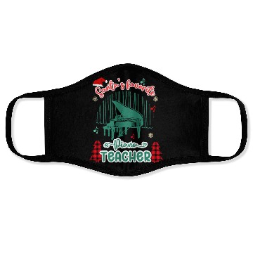 Discover Santa’s Favorite Piano Teacher - Merry Christmas Face Masks