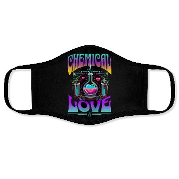 Discover Chemical Love Retro Heart Face Masks