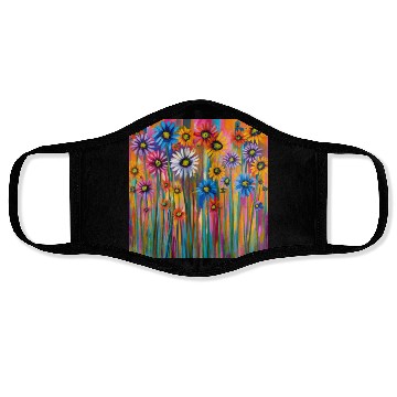 Discover Wildflowers graffiti Face Masks