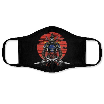 Discover Japanese katana warrior Face Masks