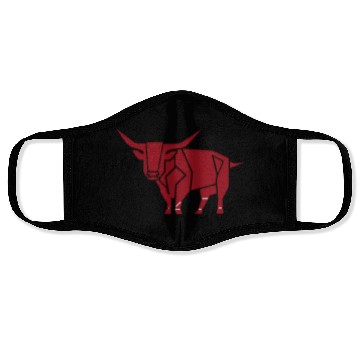 Discover Courageous Bull Heart Face Masks
