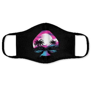 Discover Tropical Synthwave Face Masks