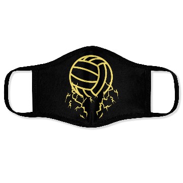 Discover Volleyball Lightning Face Masks
