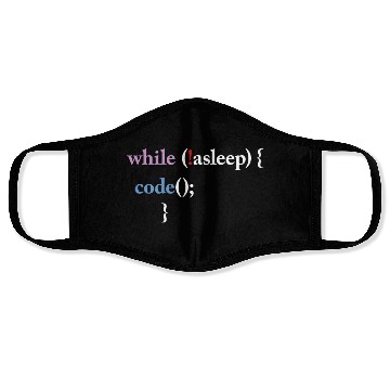 Discover Programming Code Computer Science Funny Programmer Face Masks