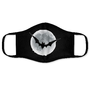 Discover Bat on the moon Face Masks