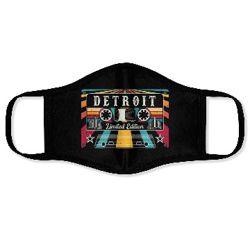 Discover Vintage Detroit City Face Masks