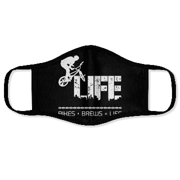 Discover BIKE BREW LIFE Face Masks