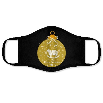 Discover Golden Lamb Christmas Ornament Face Masks