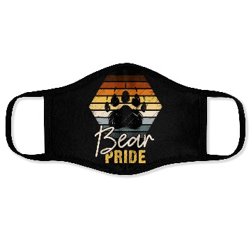 Discover Bear Community Bear Paw Bear Flag Gay Bear Pride Face Masks
