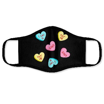 Discover Sweet Candy Hearts Valentines Day Face Masks