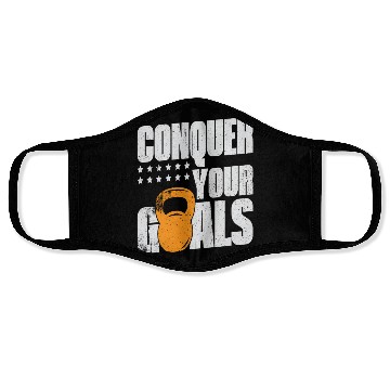 Discover Conquer Your Goals Exercise Gym Lover Face Masks