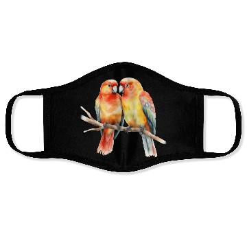 Discover Two Love Birds Face Masks